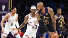 LeBron James helps the Lakers beat the Suns to secure home court advantage in the playoffs